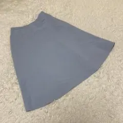 Lelian レリアン　膝丈フレアスカート　無地　綺麗め　水色　11号