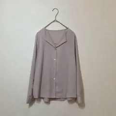 에너츄럴 뷰티 베이직 칼라 셔츠 긴팔 그레이지 M