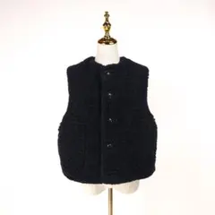 【美品】45R フォーティファイブアール ボアベスト ボタンフロント 裏地キルト