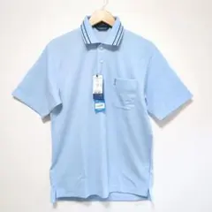 【新品】MIZUNO ゴルフ ポロシャツ 半袖 M THE OPEN サックスのサムネイル