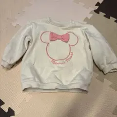 H&M ミニー　裏起毛　トレーナー　アイボリー　80