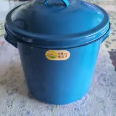 ②　ホーロー 漬物容器 18cm 4.5L ブルーのサムネイル