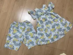 アプレレクール 兄妹リンクコーデ セット 100 130 レモン柄 2歳差男女