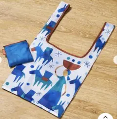 【匿名発送】KALDI カルディ エコバッグ　タグ付き　ブルー