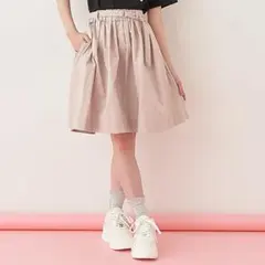 mezzo piano junior 吸水速乾Dカンベルトつきギャザースカート