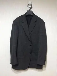 AURALEE BLUEFACED WOOL CHECK JACKET