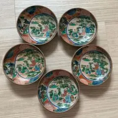 205 九谷焼 九谷庄三 古美術品 皿 5客 時代物 - メルカリ