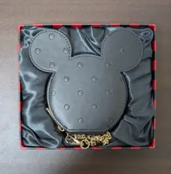 ミッキーマウス型コインケース ブラック