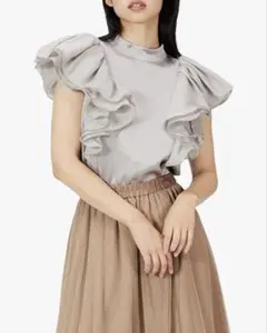 FRAY.ID ラッフルスリーブブラウス