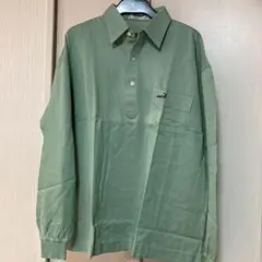 Crocodile グリーン 長袖ポロシャツ Mサイズ