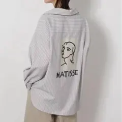 ラコレ　アートシリーズストライプオーバーシャツ　アンリ・マティス