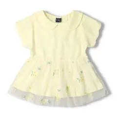 最終価格✨美品新品タグあり✨crescent花刺繍チュール切替Ｔシャツサイズ80