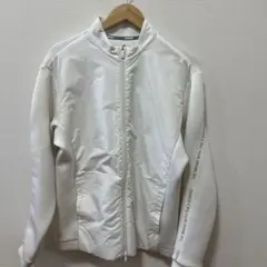 adidas ホワイト ジップアップジャケットゴルフ