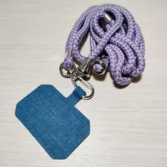 最終値下げ♡スマホショルダーストラップ 紐 ストラップホルダー パープル