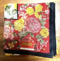 未使用　KENZO フラワー柄 ハンカチ