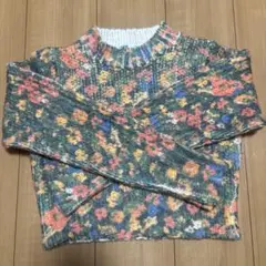 ZARA 花柄 ニットセーター S