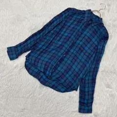 American Eagle Outfitters ネルシャツ ブルー M