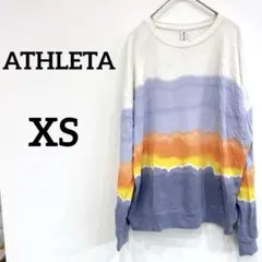 ATHLETA 長袖Tシャツ【XS】グラデーション ボーダー 春服 カジュアルのサムネイル