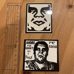 OBEY ANDRE THE GIANT HAS A POSSE ステッカー2枚