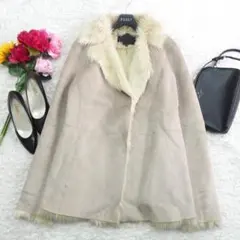 G6537*UNTITLED アンタイトル☆ファー☆ムートンコート☆グレー☆2