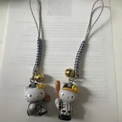 ハローキティ グッズ ストラップ キーホルダー 阪神タイガース レア ご