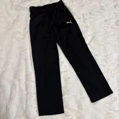 【美品】PUMA プーマ キッズ ジャージ パンツ 130 ブラック 黒