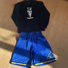 バスケットボールウェアセット 黒と青140cm