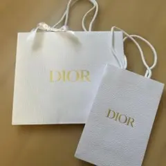 Dior ショップ袋 2枚セット ホワイト