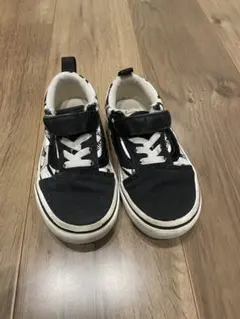 Vans キッズ スリッポン ブラック/ホワイト　16センチ