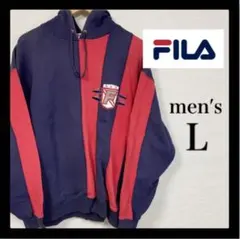 匿名⭐️FILA フィラ パーカー　フード　スウェット　古着　ヴィンテージ　Ｌ