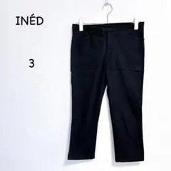 INÉD イネド クロップドパンツ 3 ブラック ストレッチ 日本製 カジュアルのサムネイル