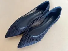 【美品】ポインテッド チュールフラットシューズ