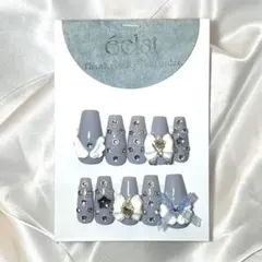 【g8】ネイルチップ スナ系 ワンホン 韓国 ウィッシュコア 量産型 星 羽