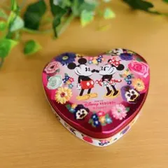 ディズニー ミッキー＆ミニー ハート型缶