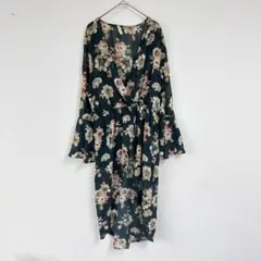 xTraSation フラワープリント シャツ L 花柄 総柄 春夏 カジュアル