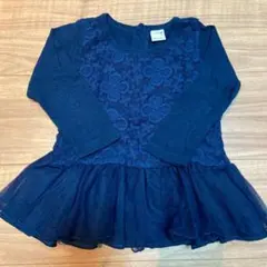 最終価格！　petit main 裾チュールトップス　100