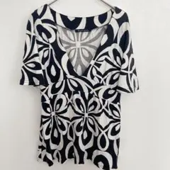 リガードクレッシェンド 美シルエット M チュニック 花柄 総柄 Vネック