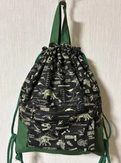 ハンドメイドナップサック大きめ恐竜柄