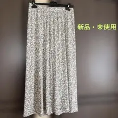 SCROLL ボトムス　スカンツ　ガウチョパンツ　花柄　LL