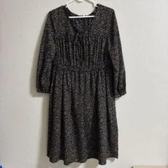 Rope ドット柄 7分袖　ワンピース