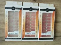 【新品】ワンタッチ3Dジェルネイル ワンタッチネイル ネイルシール 3点セット②