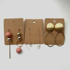 ハンドメイド ピアス 3点セット #6