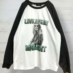ラグラン ロンT ゆるだぼ M ライブエブリモーメント 古着 メンズ