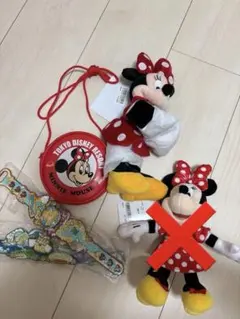 東京ディズニーリゾート ミニーマウス ぬいぐるみ　ポシェット　カラフルバンドなど