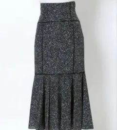 MERCURYDUO リーフフラワーパイピングマーメイドスカート ブラック　S