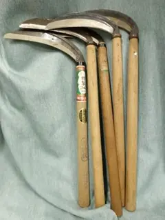 【珍品】昭和レトロ　アンティーク 鎌　カマ　工具 レトロ農機具　古農具 古農具 鎌2本 昭和レトロ - メルカリ