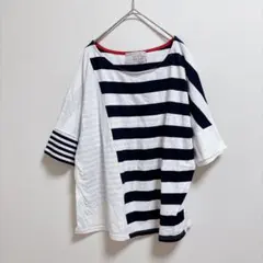 ノアールレーベル　カットソー　ボーダー 半袖　大きめ　ゆったり