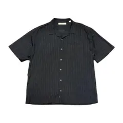 【XL】90s Tommy Bahama シルク 半袖シャツ 無地 ブラック 黒のサムネイル