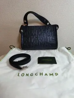 【百貨店購入】ロンシャン　ラ・ヴォワヤジューズ クロスボディバッグ☆ブラック