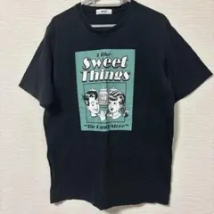 WEGO プリントTシャツ　ブラック　Lサイズ